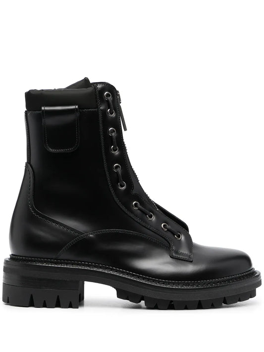 DSQUARED2 leather zip-up boots