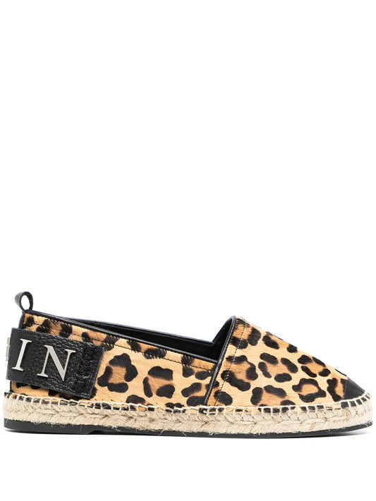Philipp Plein leopard-print slip-on espadrilles
