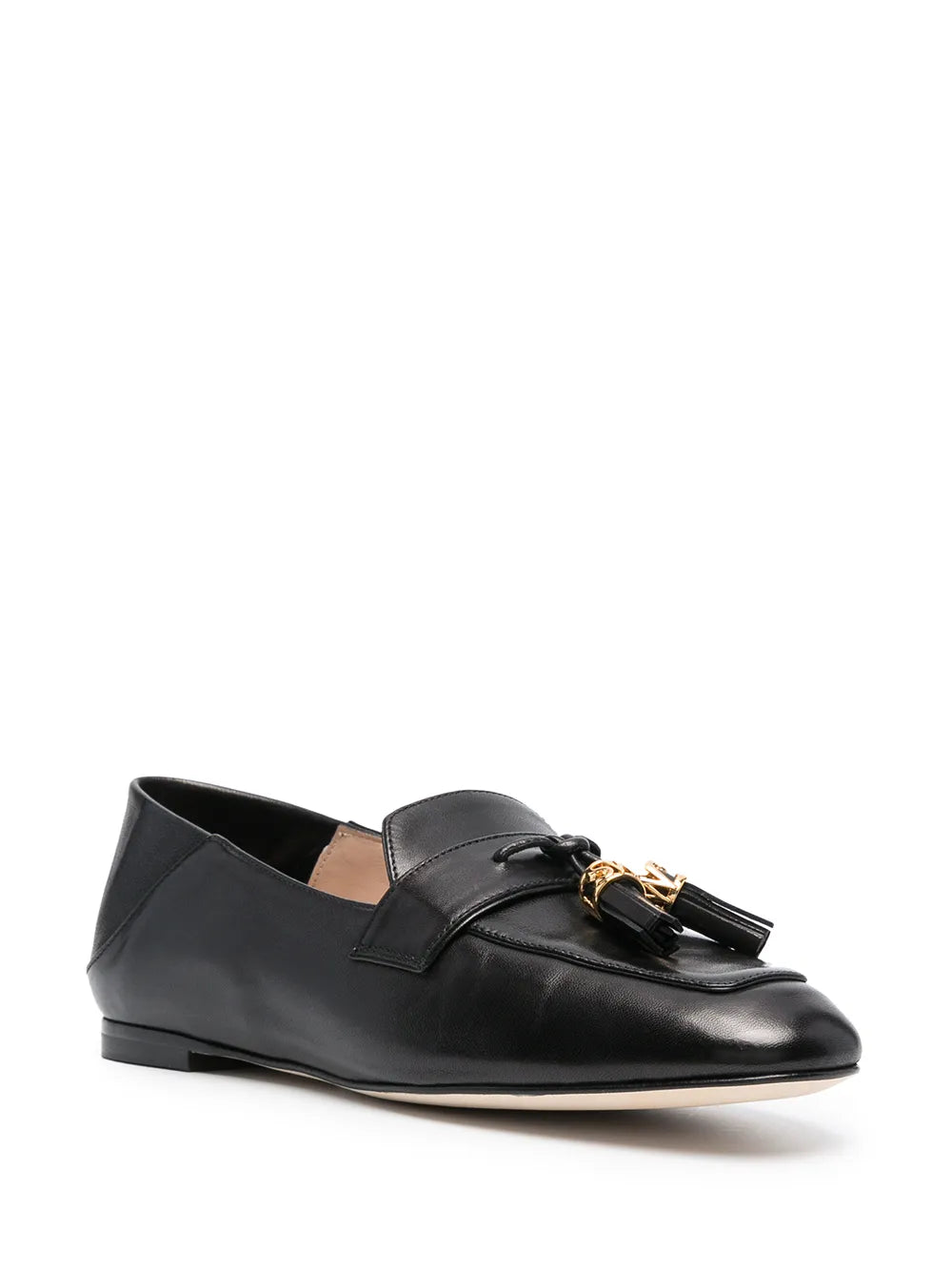 Stuart Weitzman Wylie tassel-embellished leather loafers