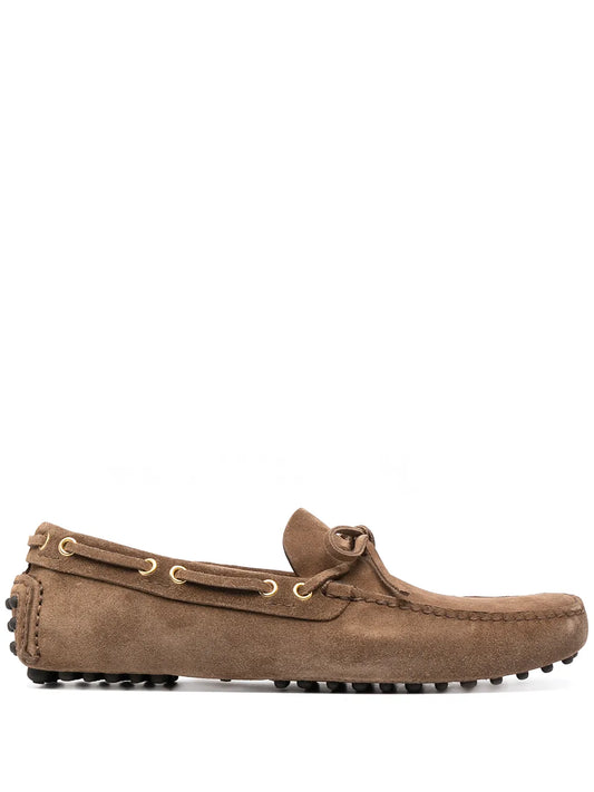 Car Shoe ridged suede loafers
