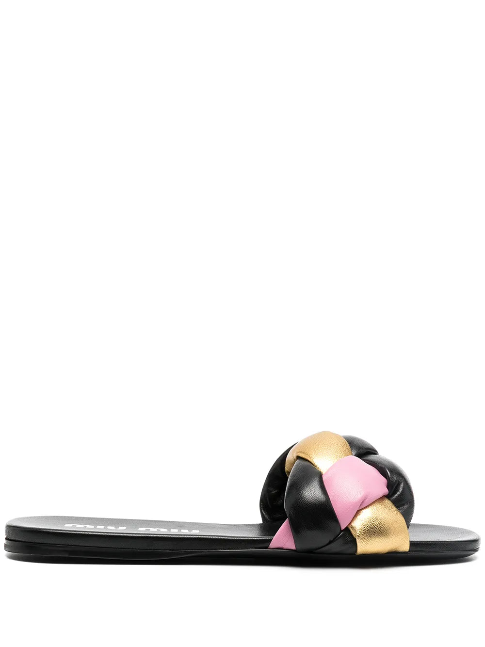 Miu Miu knot-detail leather slides