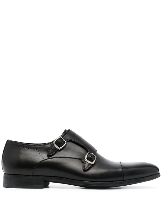 Magnanni Negro buckled monk shoes