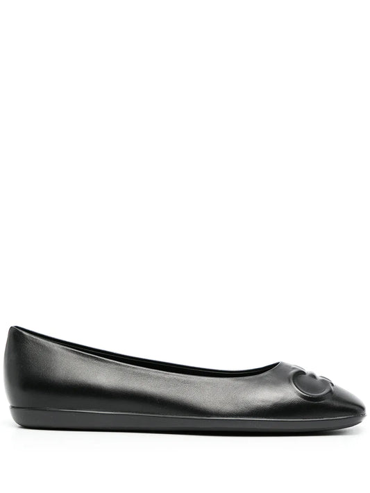 Ferragamo Gancini-embossed ballerina shoes
