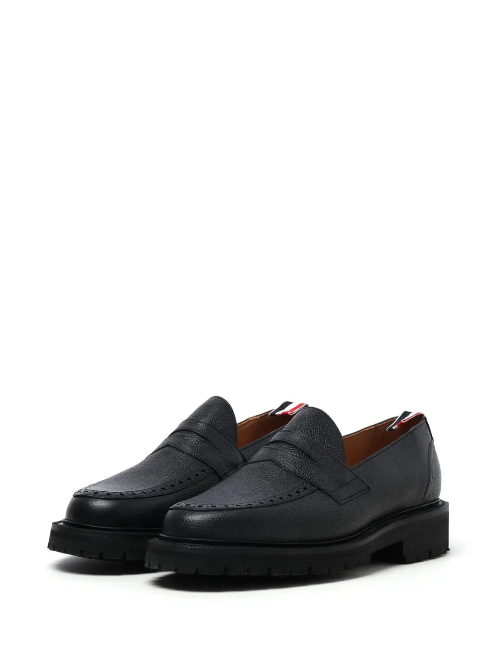 Thom Browne RWB-stripe leather loafers