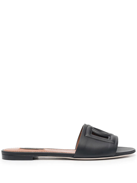 Dolce & Gabbana DG Millennials leather slides