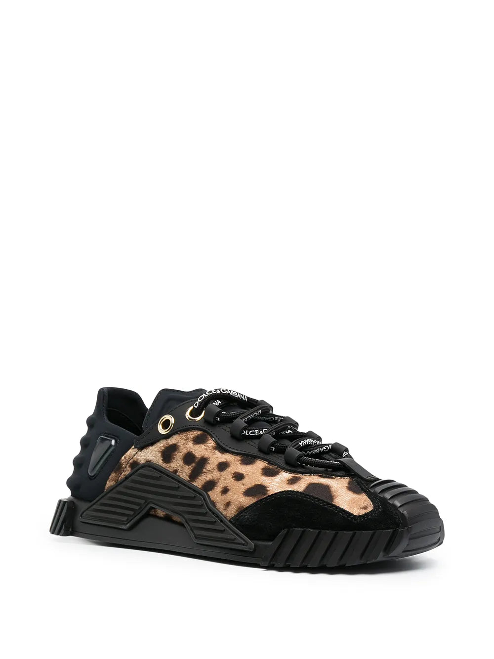 Dolce & Gabbana leopard panel low-top sneakers