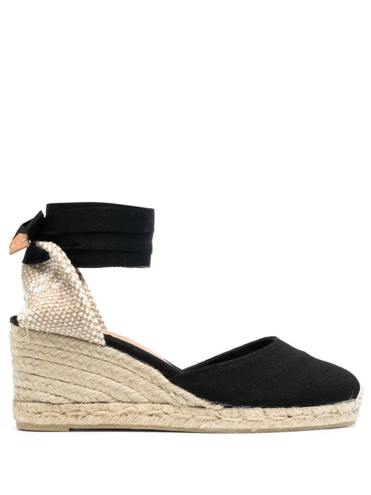 Castañer Carina lace-up wedge espadrilles