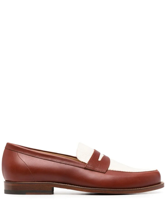 Scarosso Havana colour block loafers 