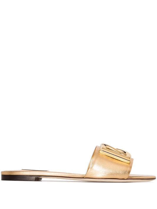 Dolce & Gabbana DG-logo leather thong sandals