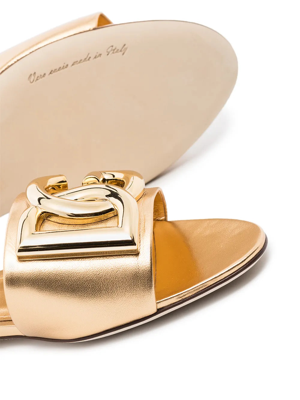 Dolce & Gabbana DG-logo leather thong sandals