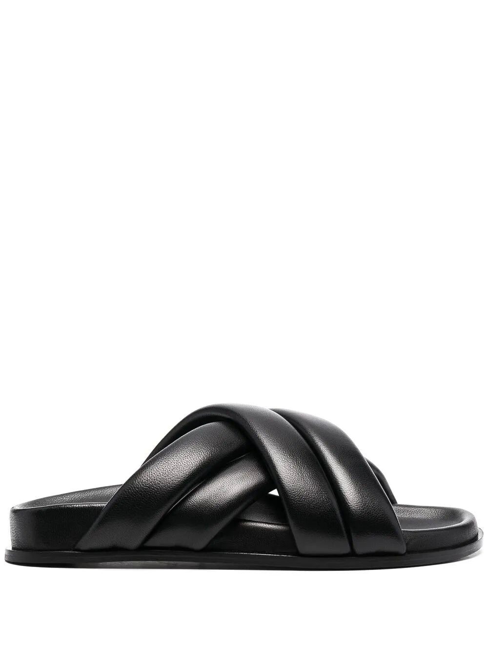ANINE BING Lizzie leather cross-strap slides