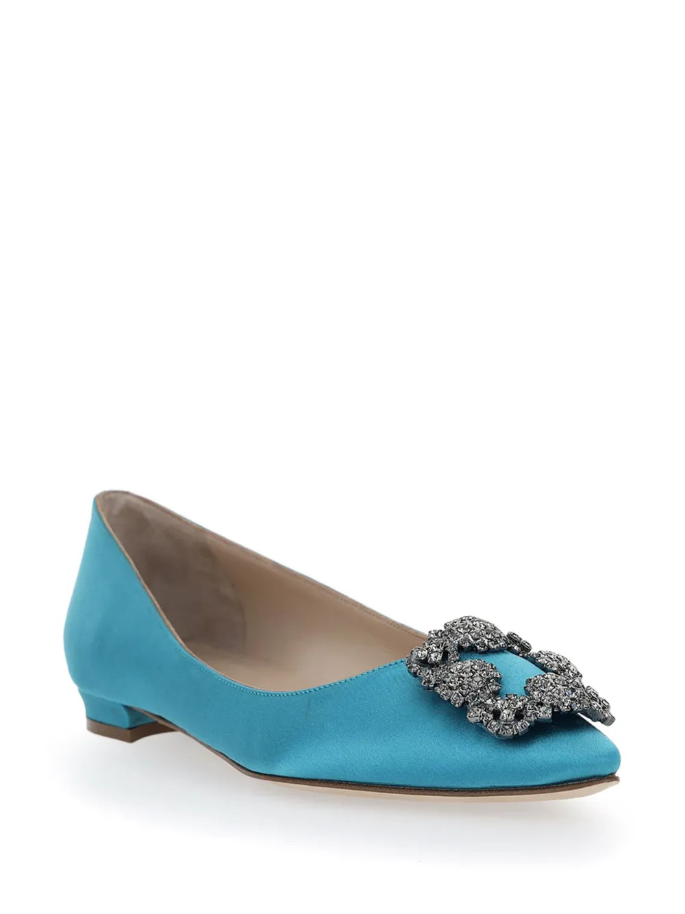 Manolo Blahnik Hangisi satin ballerina shoes