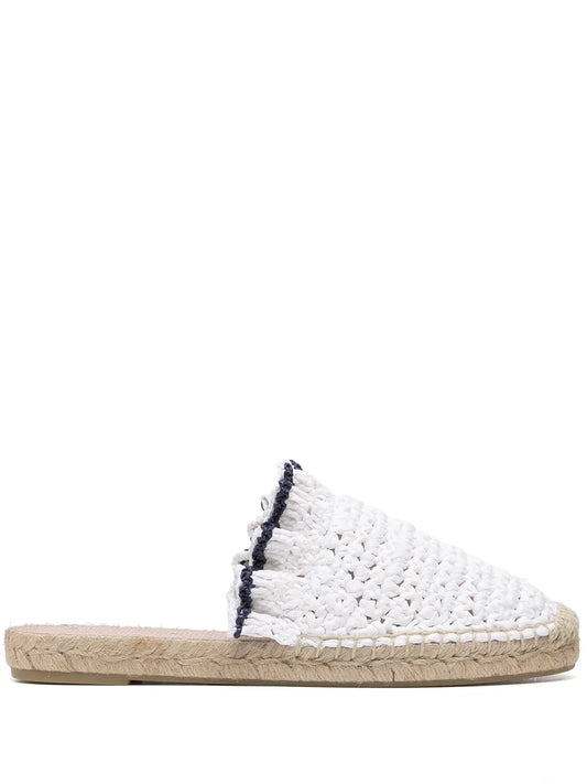 RED(V) ruffle trim woven espadrilles
