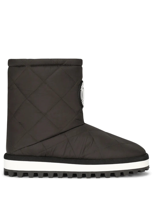 Dolce & Gabbana logo-patch padded boots
