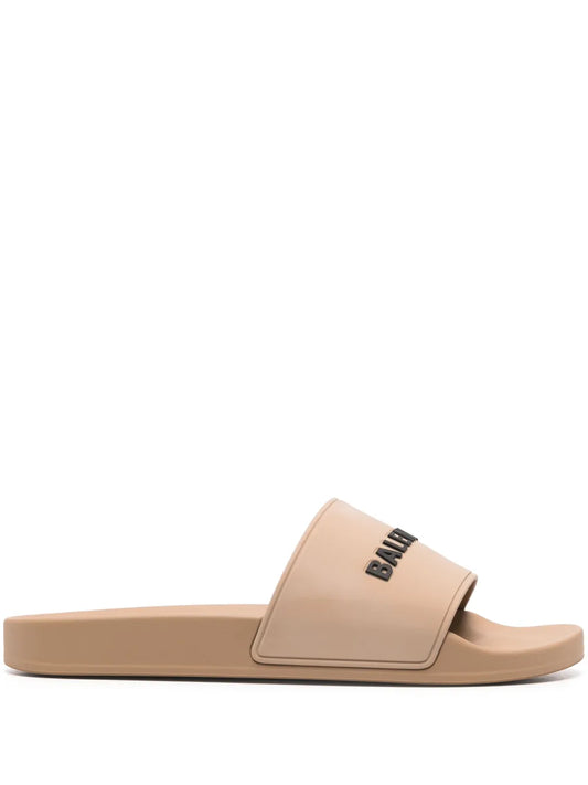 Balenciaga logo-embossed slides