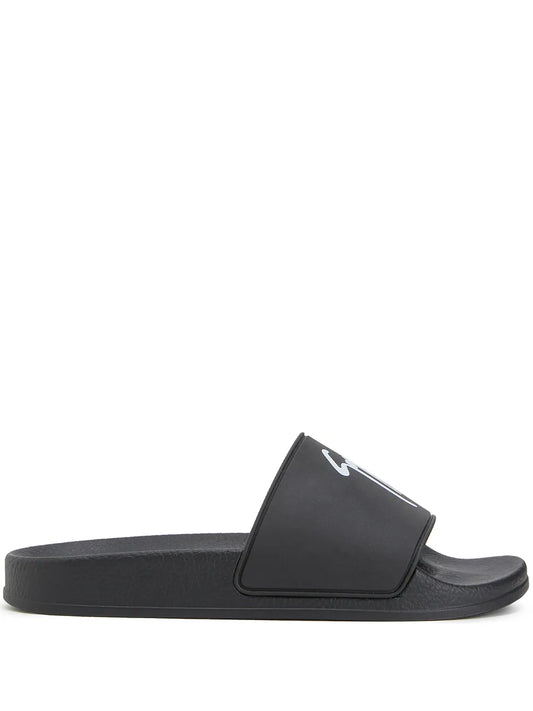 Giuseppe Zanotti Brett signature-print slides
