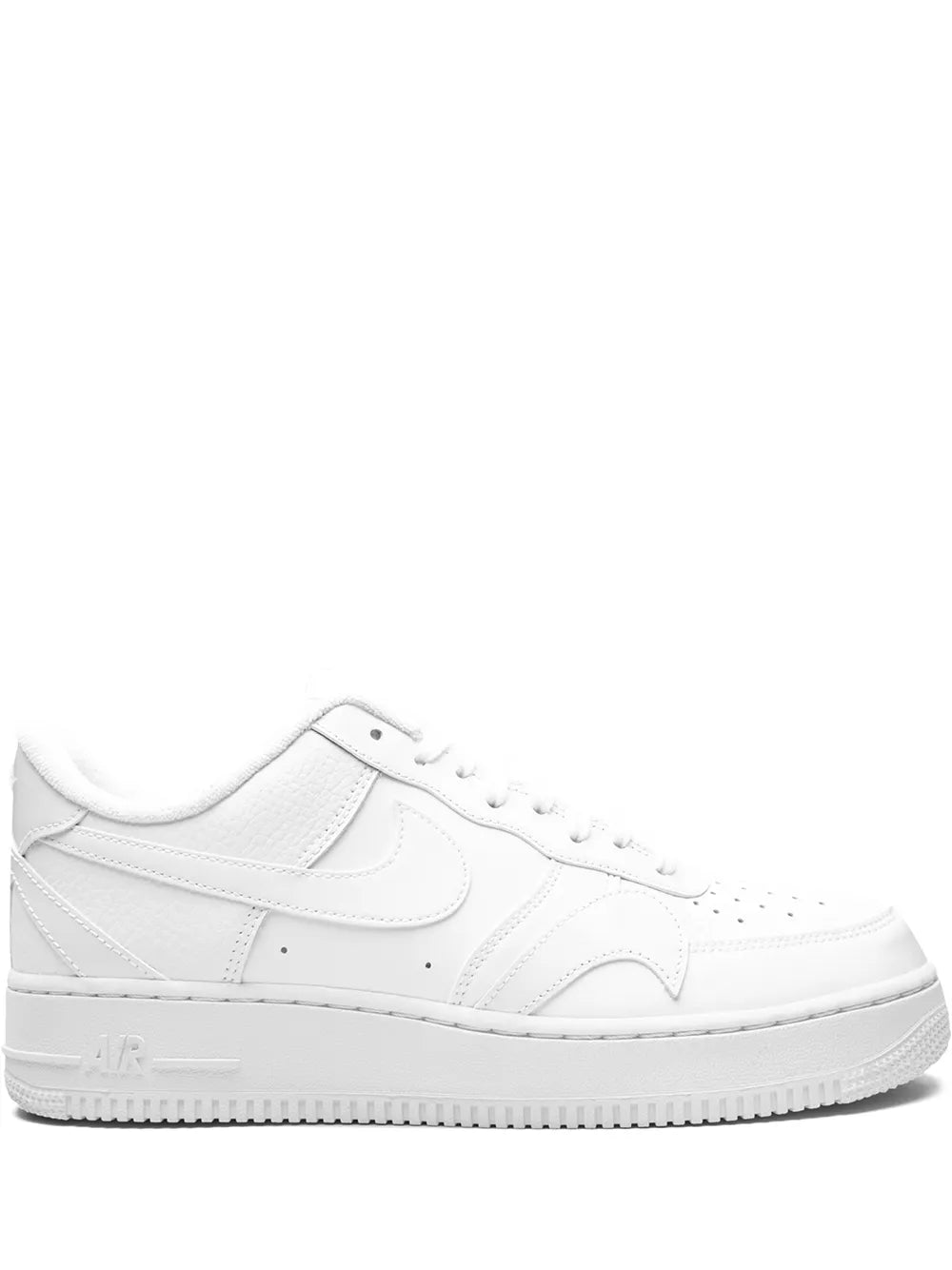 Nike Air Force 1 '07 LV8 "Misplaced Swoosh - Triple White" sneakers