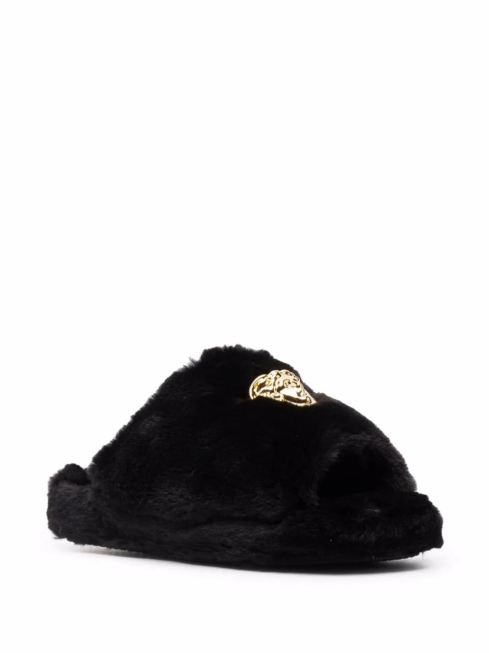 Versace Icon faux-fur slippers