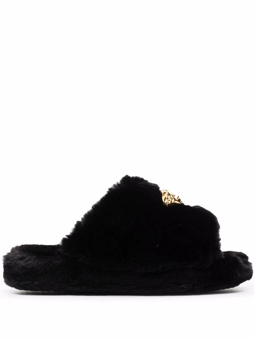 Versace Icon faux-fur slippers