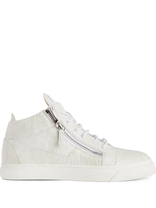 Giuseppe Zanotti Kriss crocodile effect mid-top sneakers