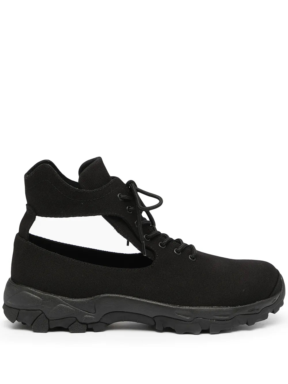 Yohji Yamamoto cut-out canvas high-top sneakers