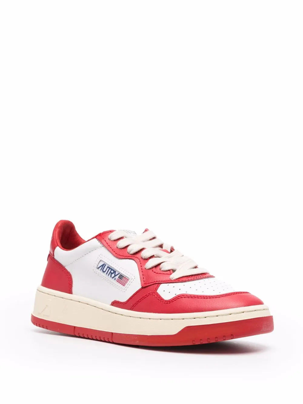 Autry contrast-panel leather sneakers