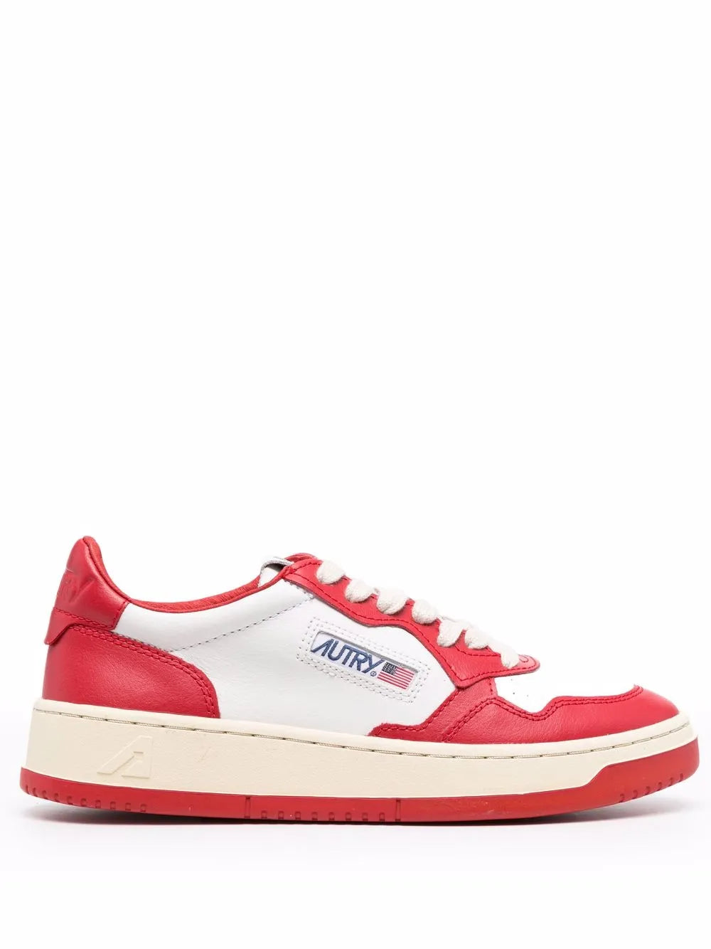 Autry contrast-panel leather sneakers
