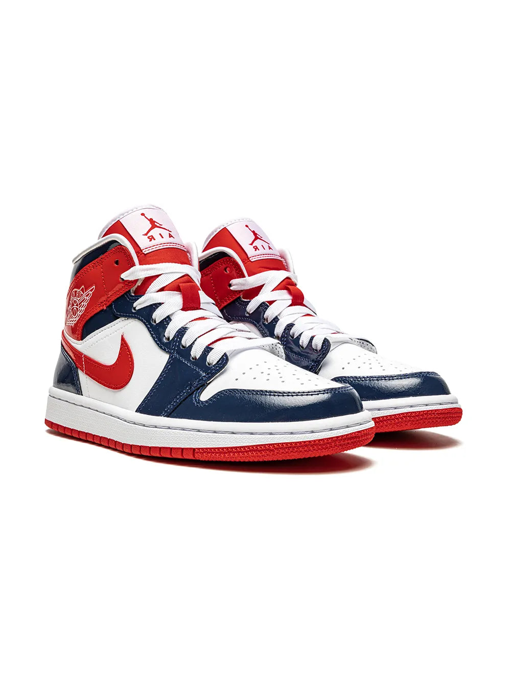Jordan Air Jordan 1 Mid "Patent Leather Navy/White/Red" sneakers