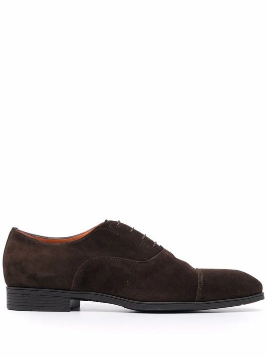 Santoni suede Oxford shoes