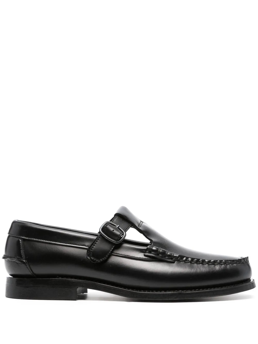Hereu side-buckle detail loafers