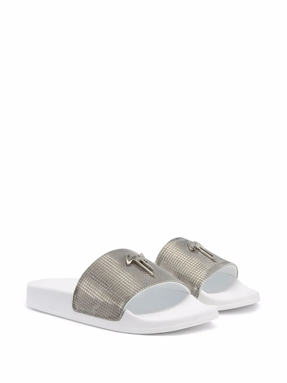 Giuseppe Zanotti metallic-finish Brett slides
