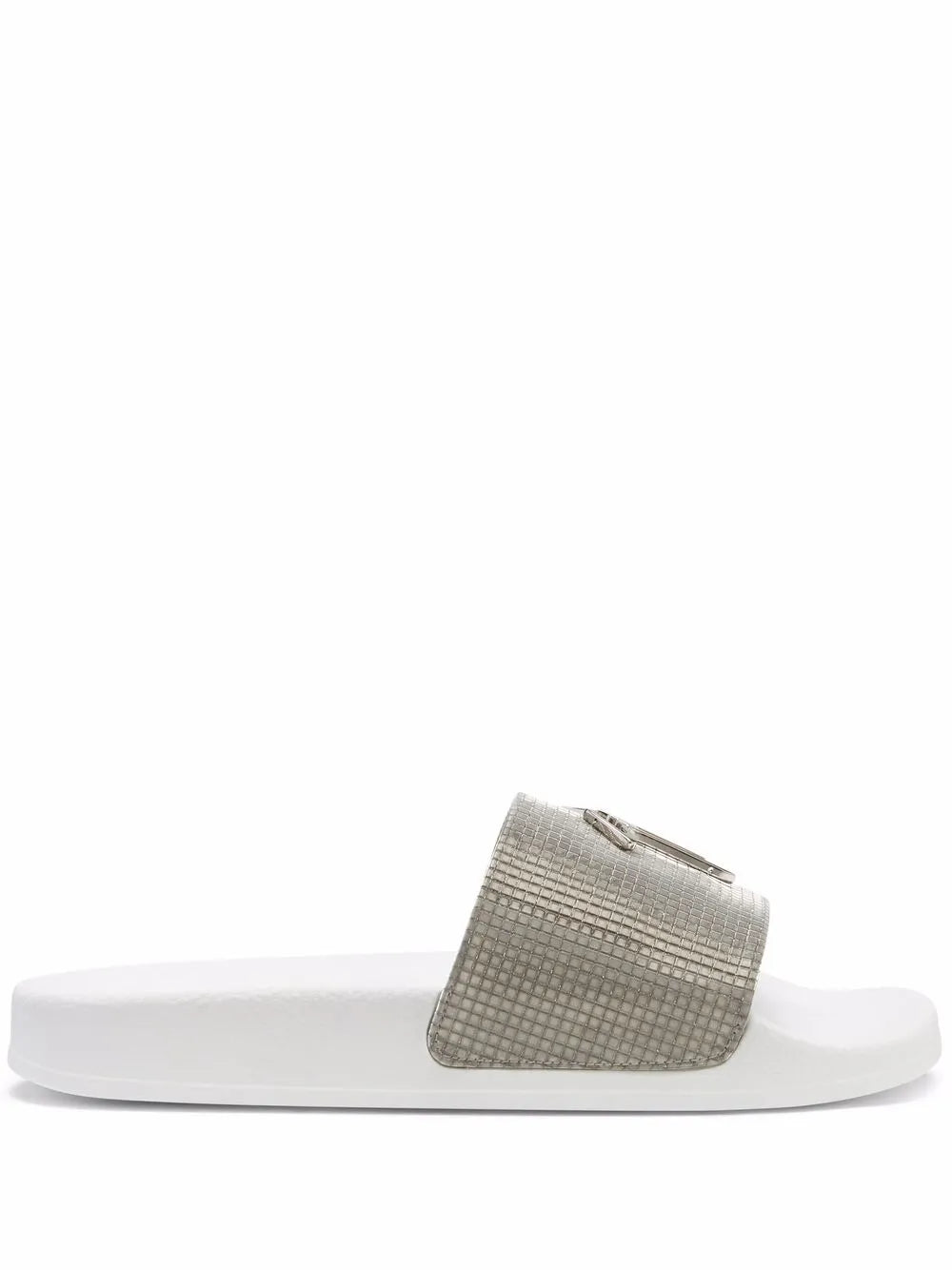 Giuseppe Zanotti metallic-finish Brett slides
