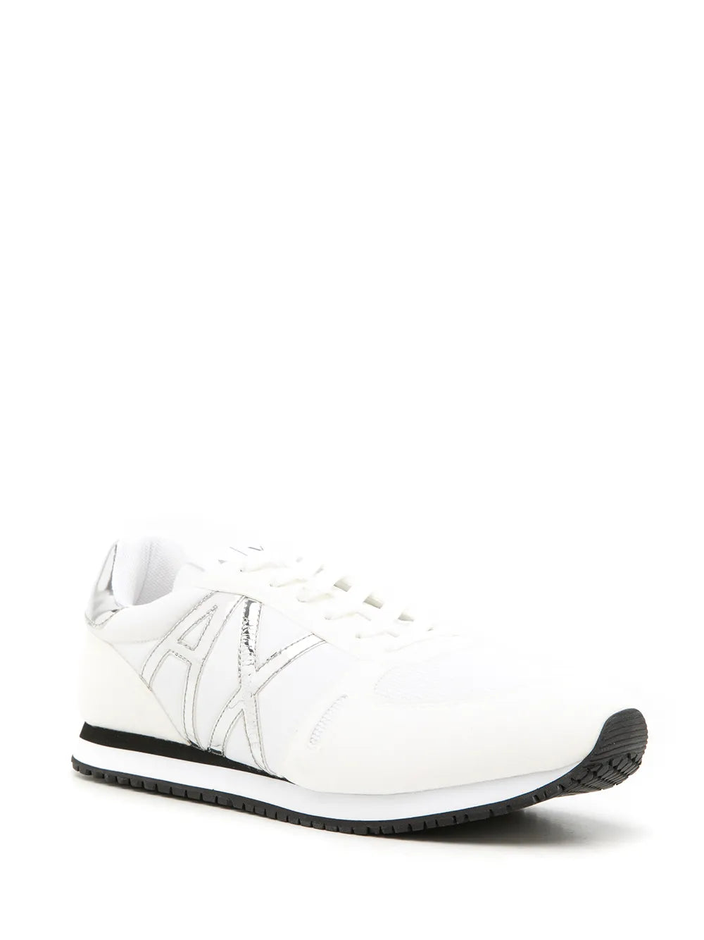 Armani Exchange metallic-logo low-top sneakers
