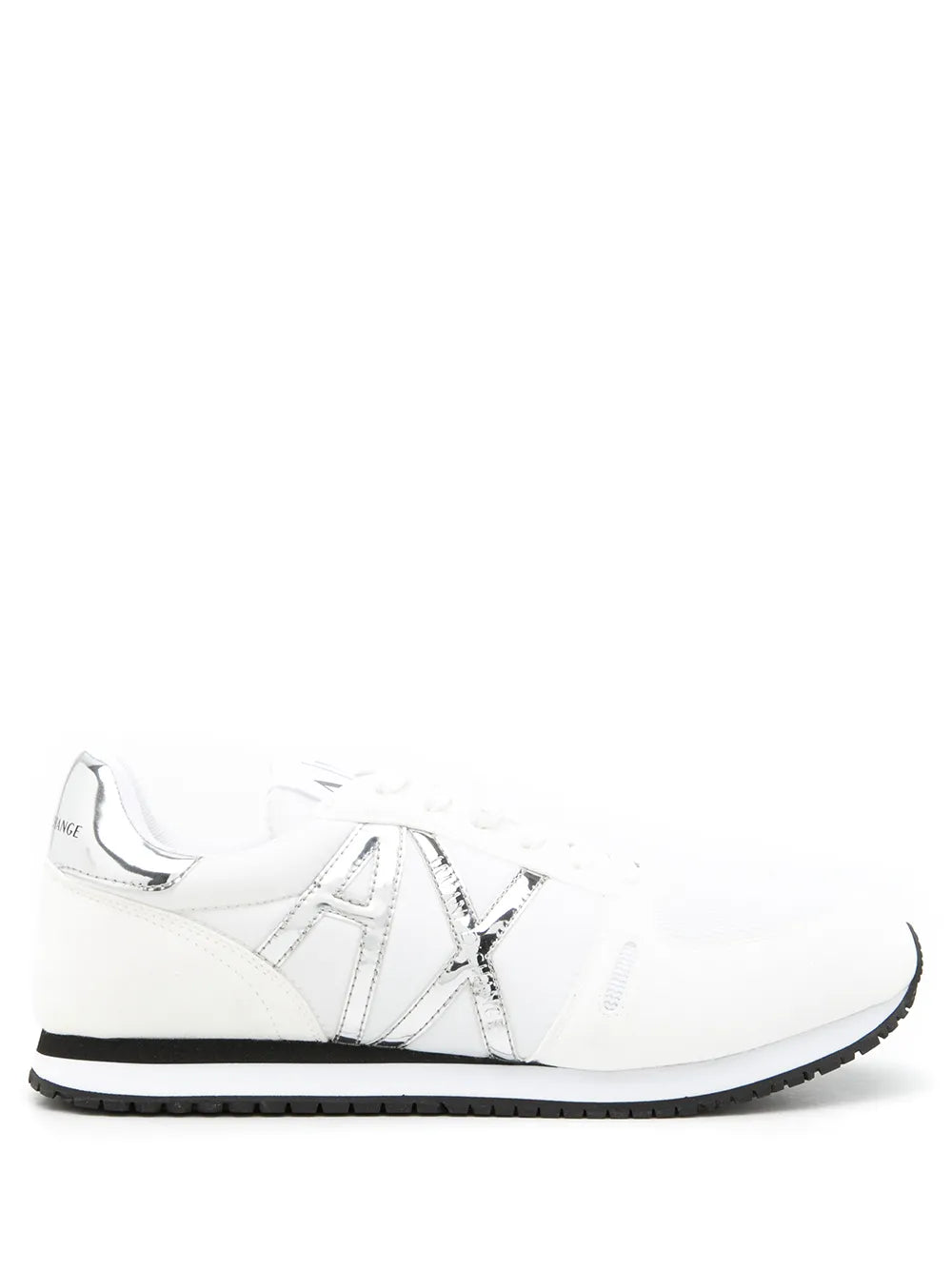 Armani Exchange metallic-logo low-top sneakers