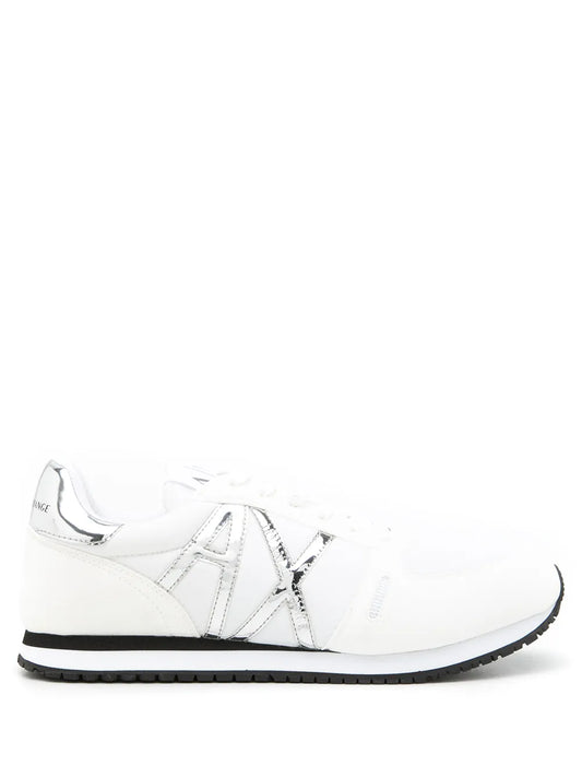 Armani Exchange metallic-logo low-top sneakers