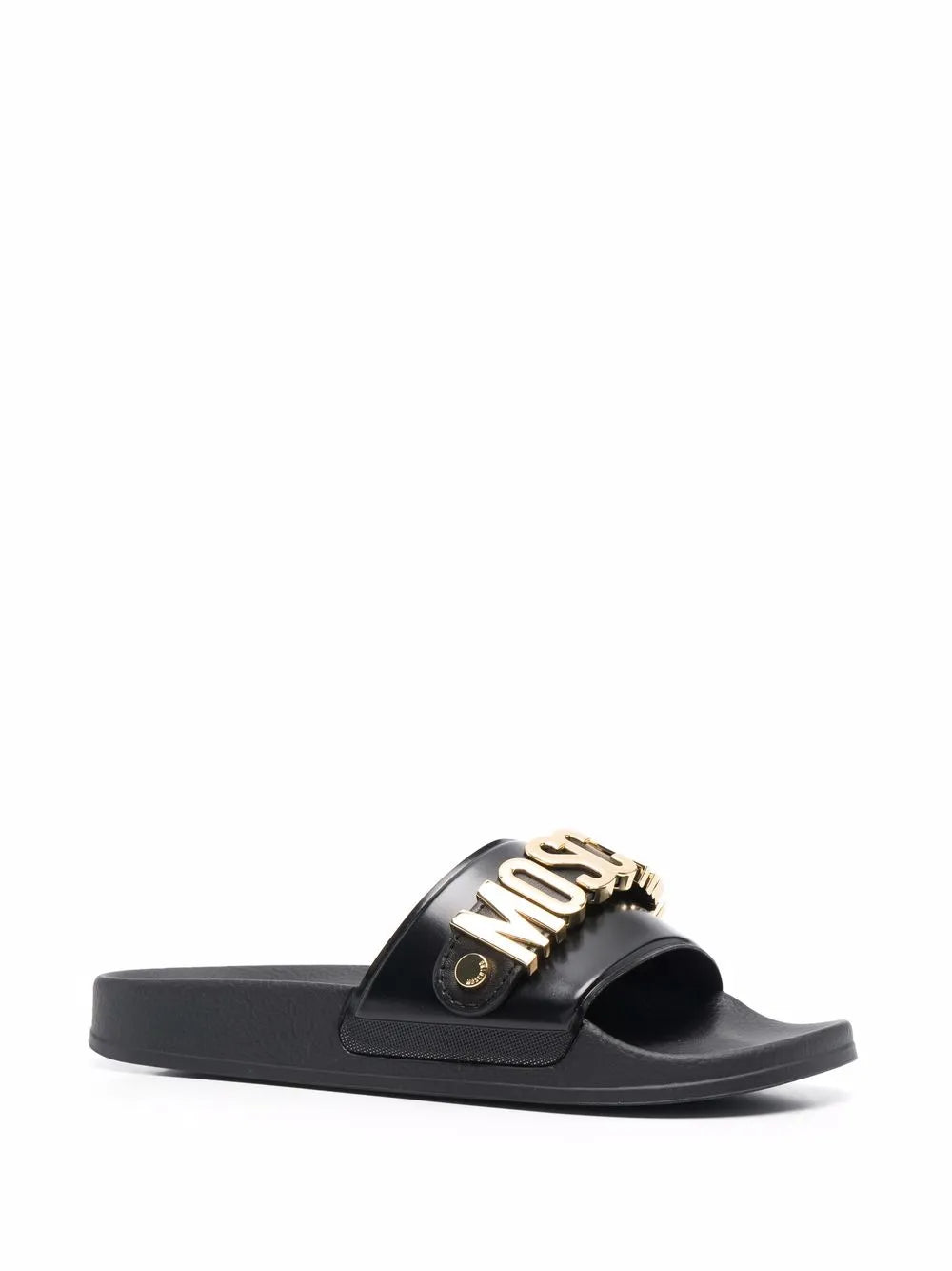 Moschino logo-plaque slides