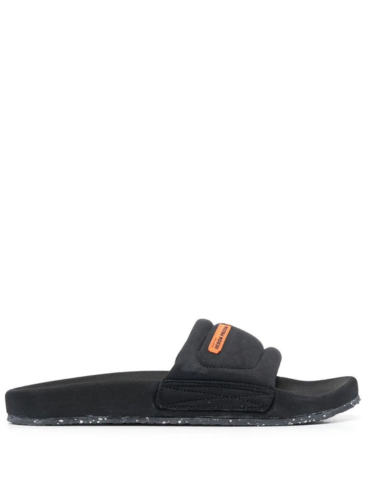 Heron Preston logo-patch slip-on slides