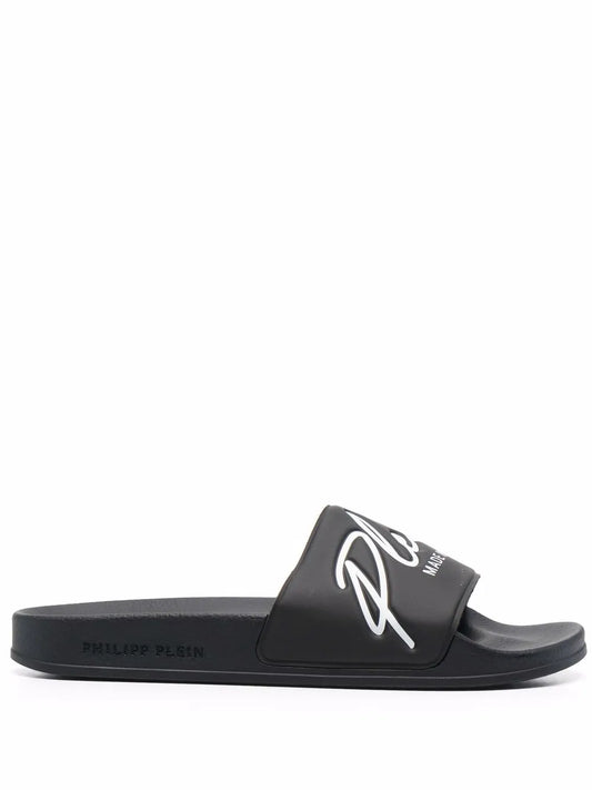 Philipp Plein embossed logo slides