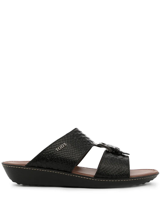 Tod's snakeskin-effect leather sandals