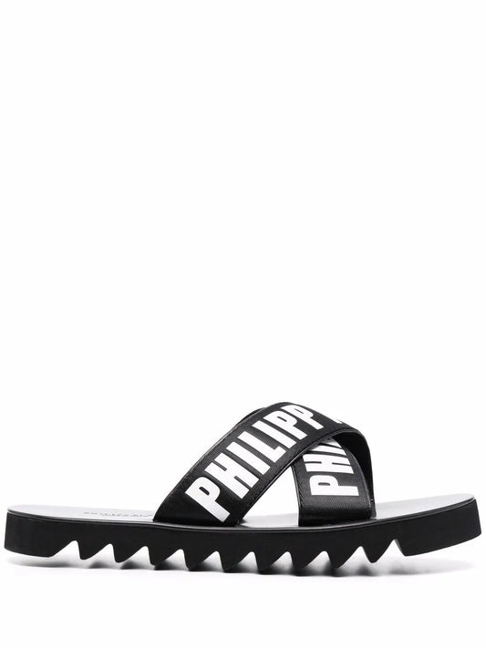 Philipp Plein TM Gummy leather slides