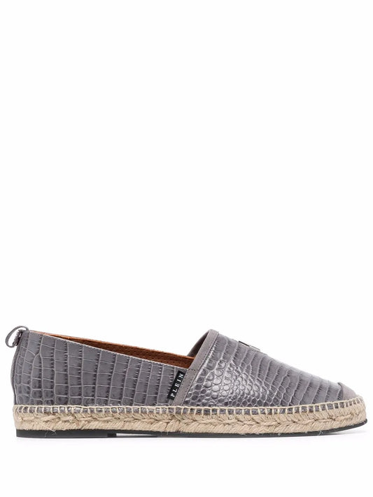 Philipp Plein embossed hexagon logo espadrilles