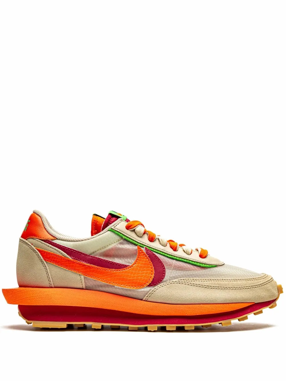 Nike x sacai x CLOT LDWaffle "Net Orange Blaze" sneakers