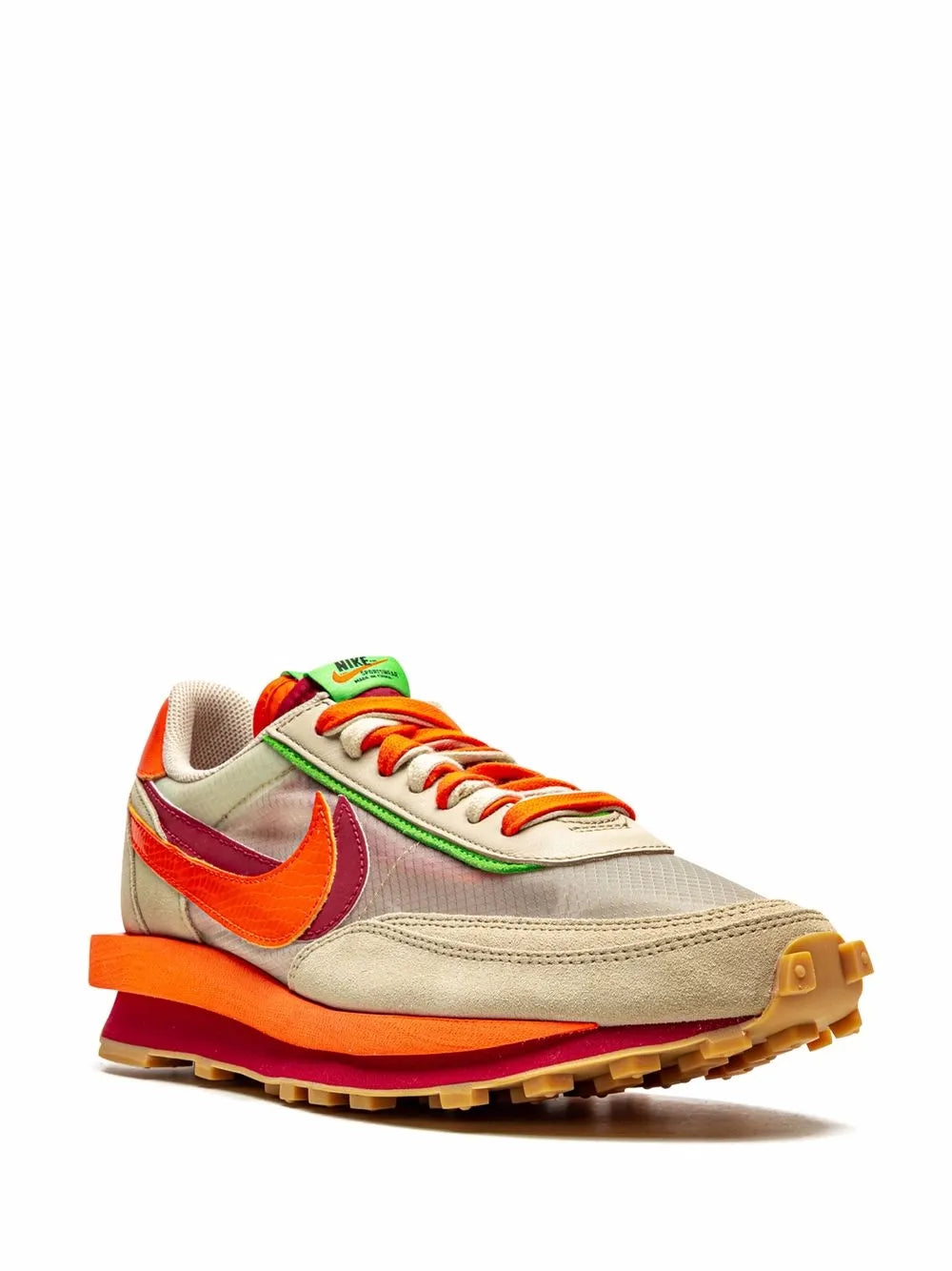 Nike x sacai x CLOT LDWaffle "Net Orange Blaze" sneakers