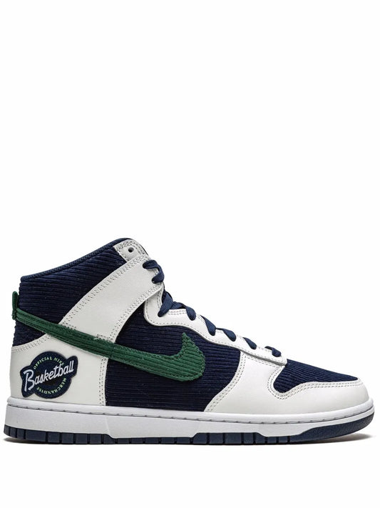 Nike Dunk High PRM EMB "College Navy/Noble Green" sneakers