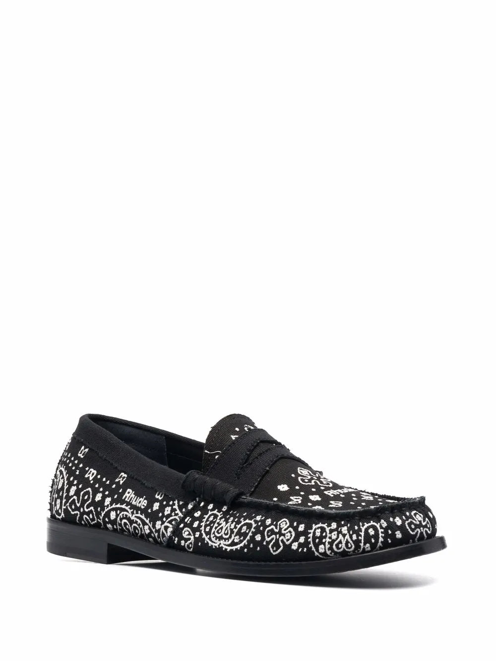 RHUDE bandana-print raw-cut loafers