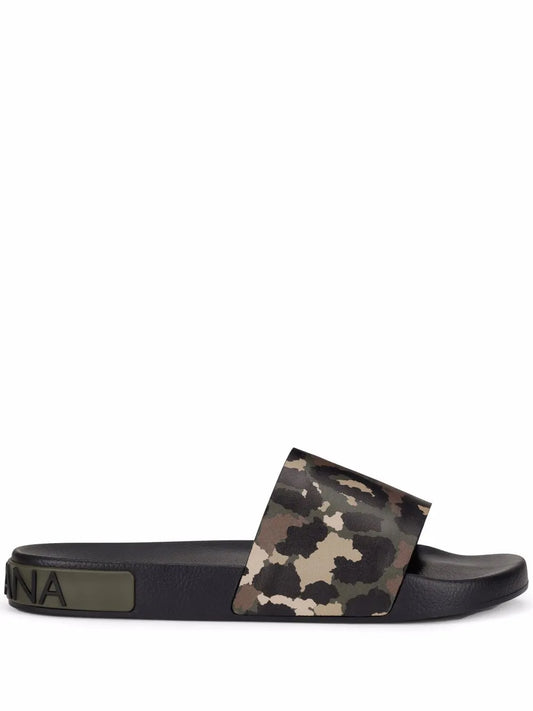Dolce & Gabbana camouflage-print slides