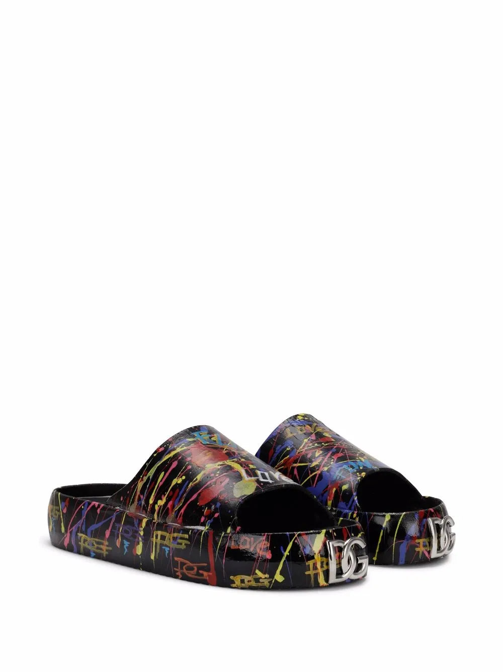 Dolce & Gabbana paint-splatter platform slides