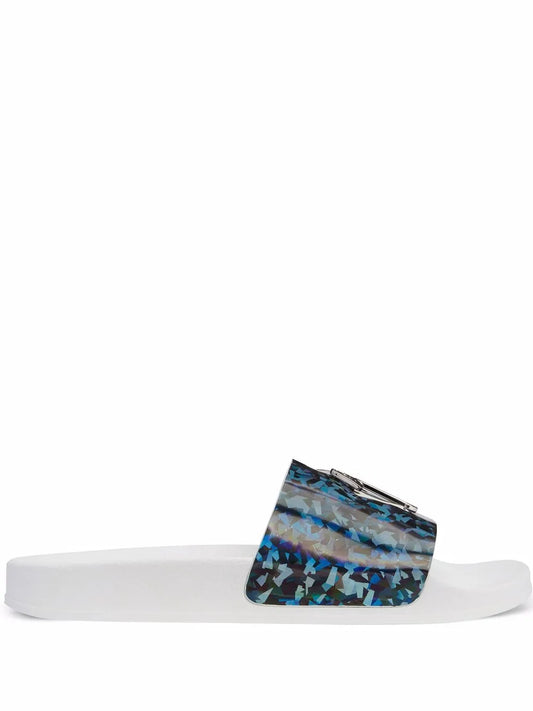 Giuseppe Zanotti Brett iridescent-effect slides