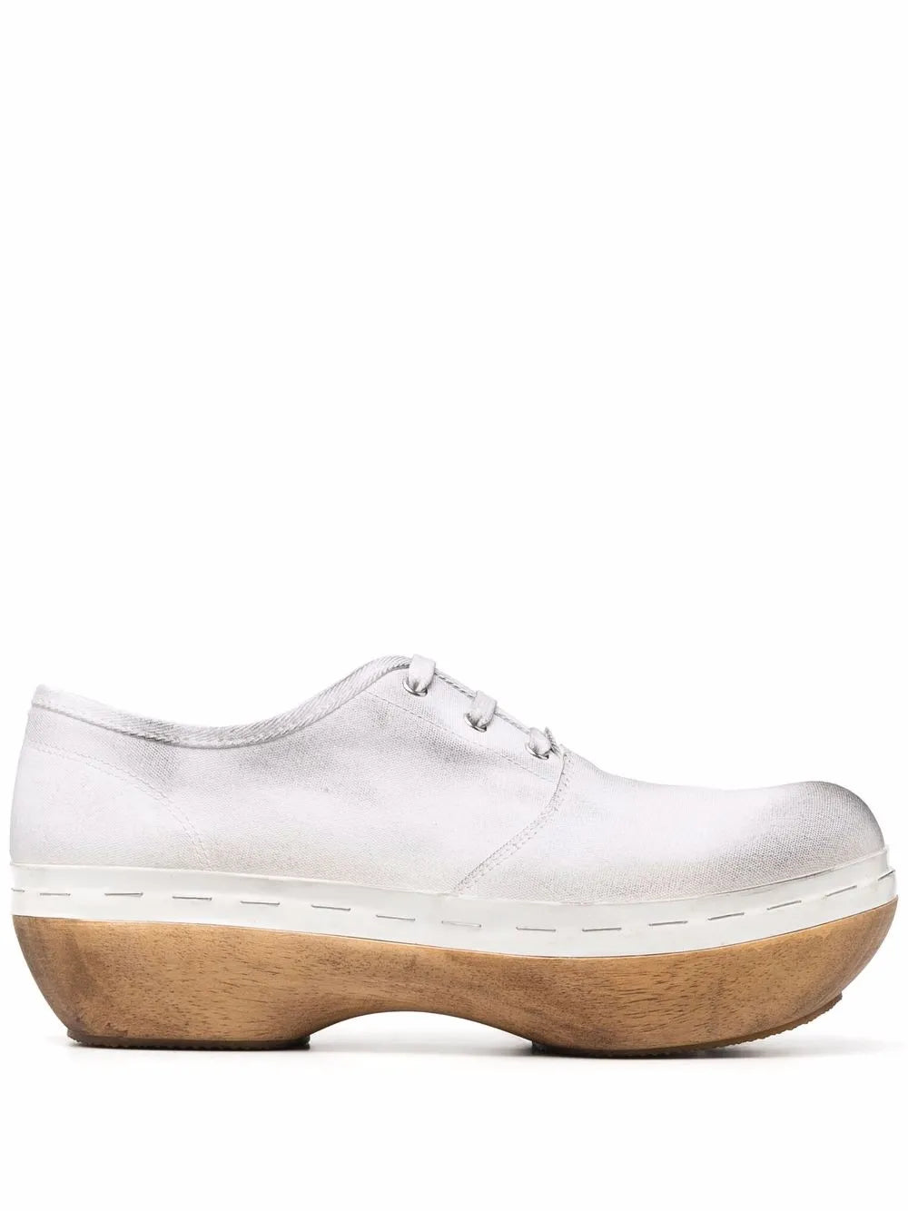 Maison Margiela wooden sole lace-up shoes