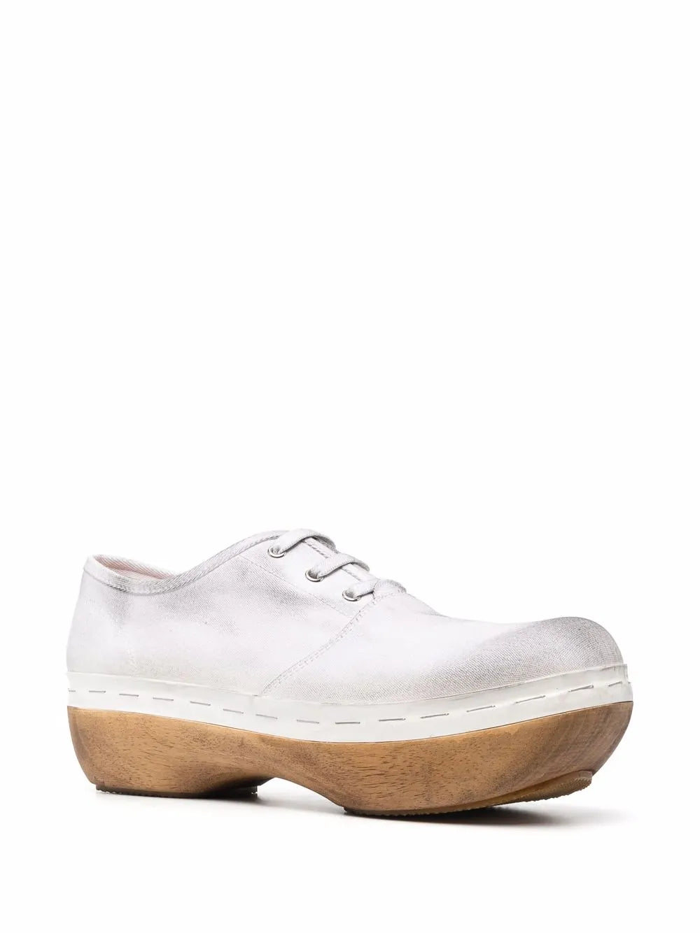 Maison Margiela wooden sole lace-up shoes